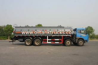 Heavy Duty Chemical Liquid Tank Truck Transport Gas / Diesel 24500L FAW 6x4