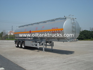 46000L Aluminum Alloy 3 Axles Diesel Oil Tank Trailer , Light Gasoline Trailer
