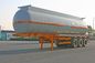 Chemical Liquid Tank Truck Semi Trailer With 3 Bpw Axle , Steel Aluminum